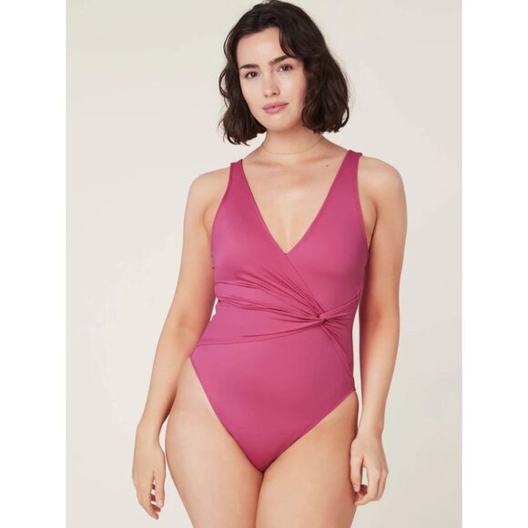 Andie Swim NWT The Capri One Piece Eco Nylon Orchid Classic Swimsuit size XS